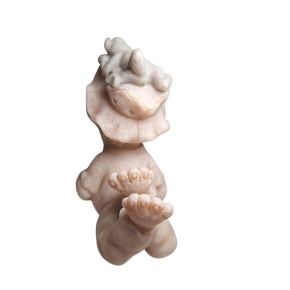 Quarry Kids Frog Child Figurine Franklin Fyfe Hitchin a Ride Vintage 2001 - Picture 9 of 10